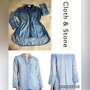 Cloth & Stone denim button up